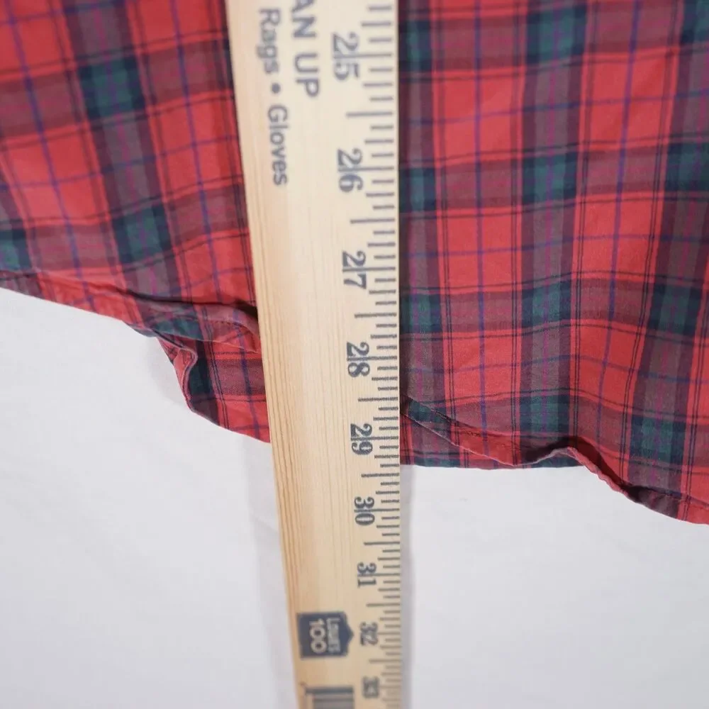 J.Crew Tartan Plaid Button Up Shirt Red Men's Medium